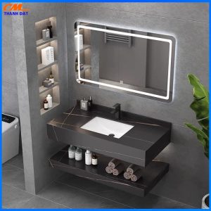 Bàn Đá 2 Tầng Tràn Viền, Gương Led 3 Chế Độ 4 4 2