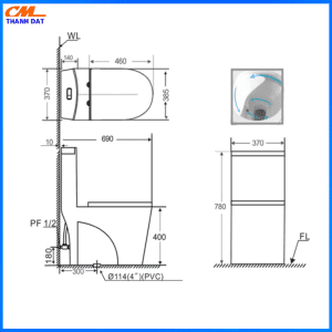 Bồn Cầu 1 Khối 6608 2 6608.2