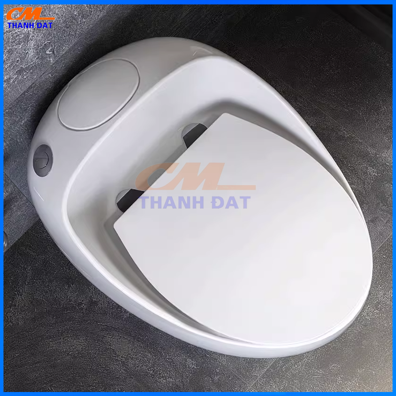 Bồn Cầu Trứng Liền Khối Công Nghệ Xả Xoáy CMC-8001 13 B1.5