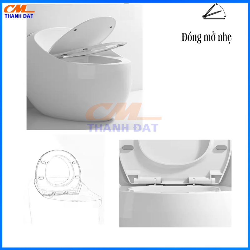 Bồn Cầu Trứng Liền Khối Công Nghệ Xả Xoáy CMC-8001 12 Chức năng nổi bật của bồn cầu trứng
