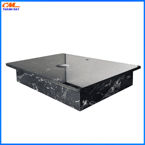 Bàn Đá Chậu Lavabo Đen 1 Tầng