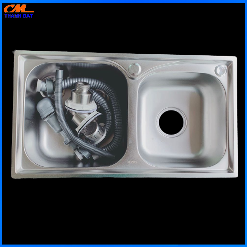 Chậu Rửa Bát 2 Hố Inox CR02