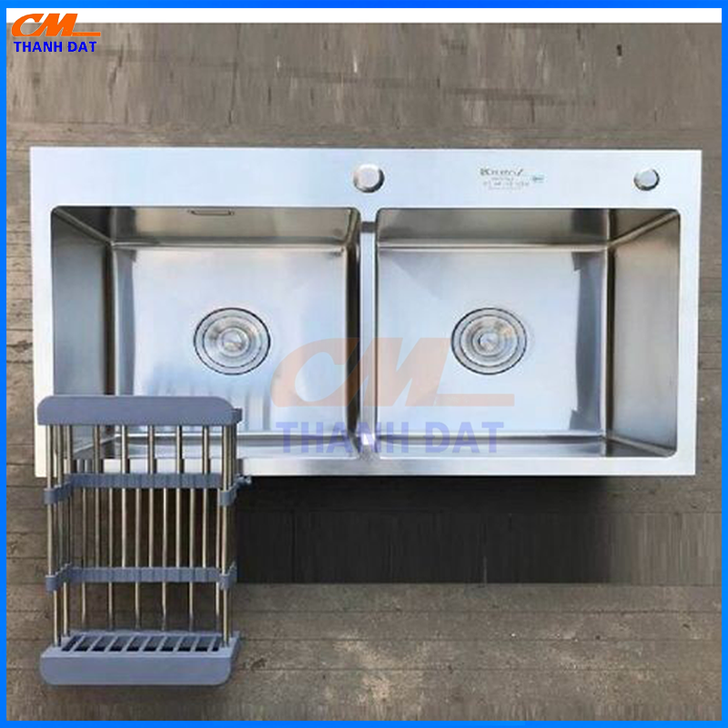 Chậu Rửa Bát 2 Hố Inox 304