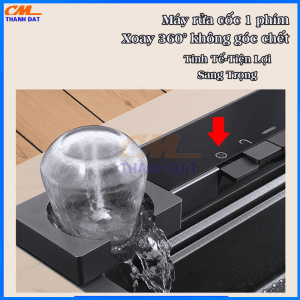 Chậu Rửa Bát 1 Hố 3 Nút Bấm Phím Đàn Inox 304, Thác Rửa Tiện Lợi 8 Chau 3 Nut 8