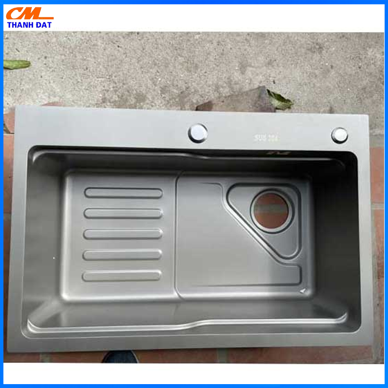Chậu Rửa Bát 1 Hố Nano Xám, Kích thước 68x45