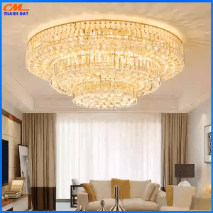 Đèn Mâm Pha Lê Trang Trí Phòng Khách Cao Cấp CMD-7224 3 Den 1.3