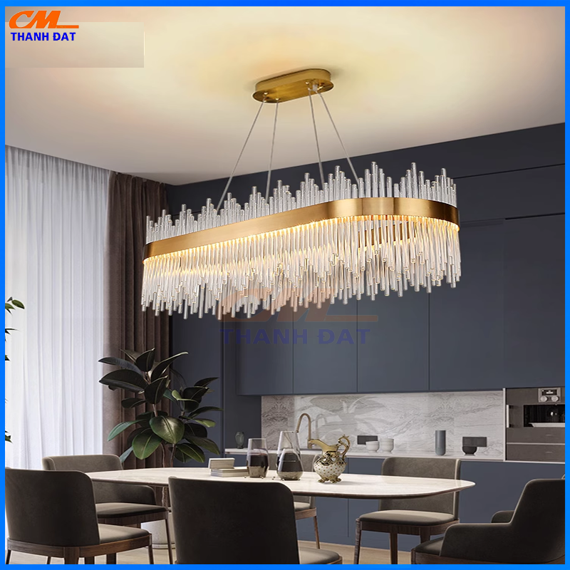 Đèn Chùm Pha Lê Phòng Bếp Hiện Đại CMD-8228