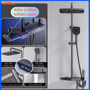 Sen Cây Phím Đàn Mặt Kính Cường Lực Hiển Thị Đèn Led Thời Gian, Nhiệt Độ HS107