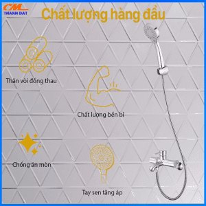 Vòi Hoa Sen Nóng Lạnh M01 2 Sen voi 1.3