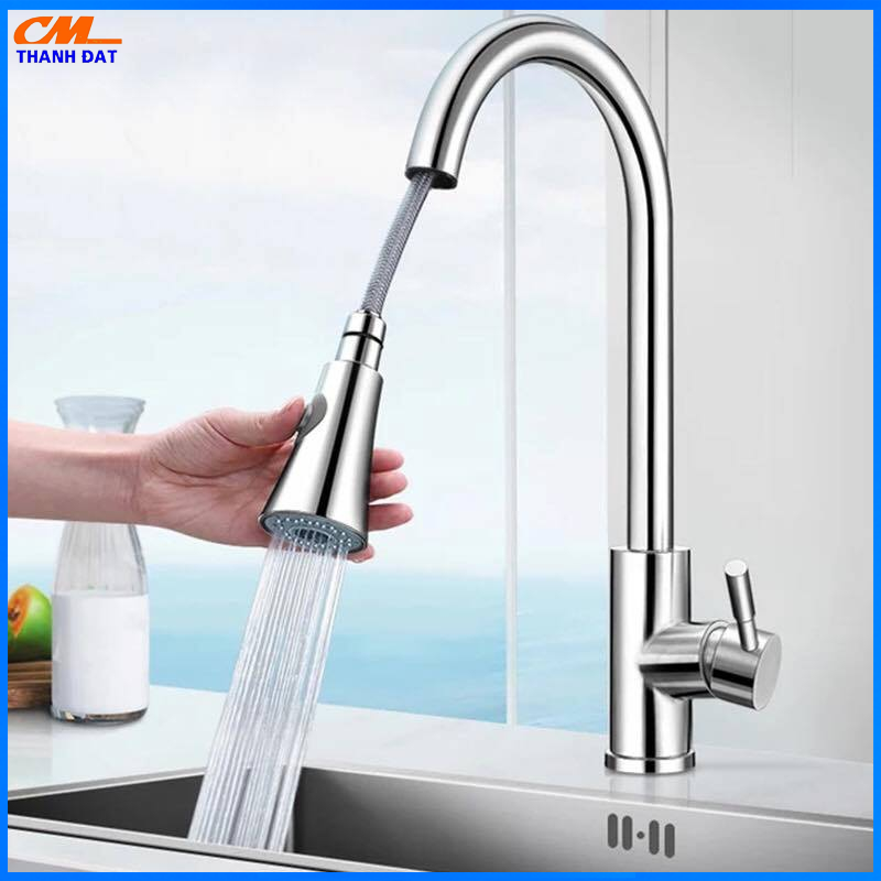 Vòi Rửa Bát Dây Rút HS303