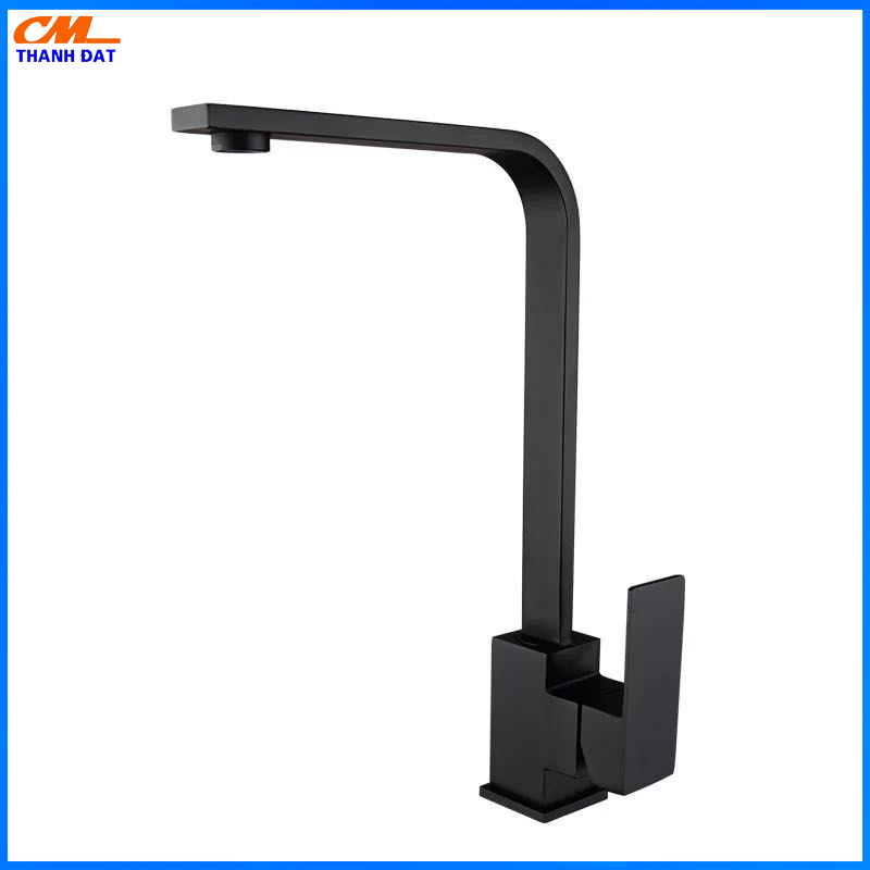 Vòi Rửa Bát Đen Vuông HS-302B