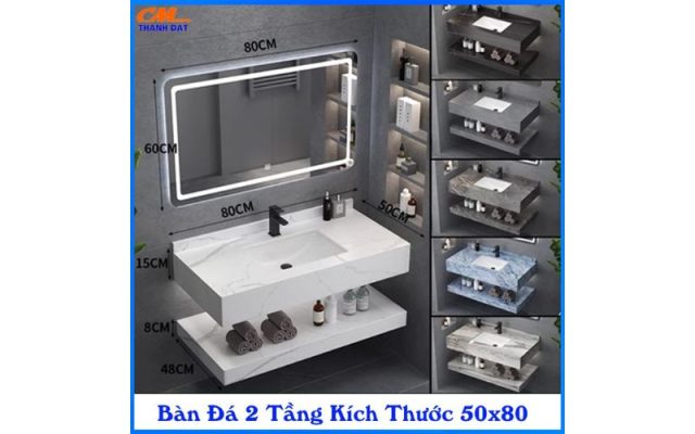 lavabo âm bàn đá