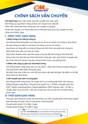 Chinh sach van chuyen