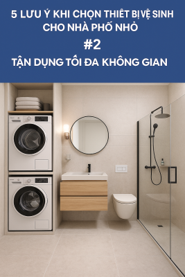 Chọn thiết bị vệ sinh nhà phố nhỏ