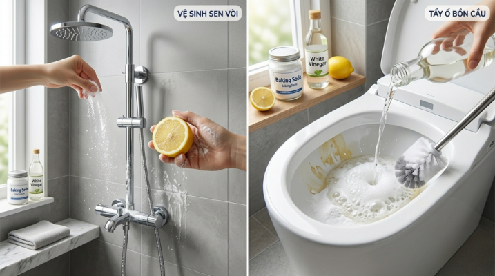 Vệ sinh sen vòi, Tẩy ố bồn cầu