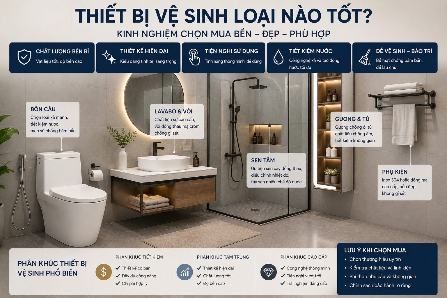 Thiết bị vệ sinh loại nào tốt