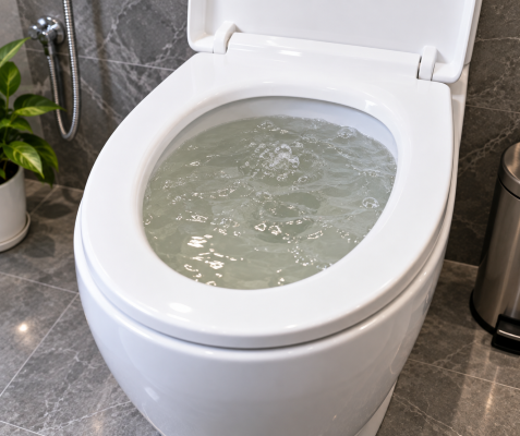 Bồn cầu bị tắc dâng cao