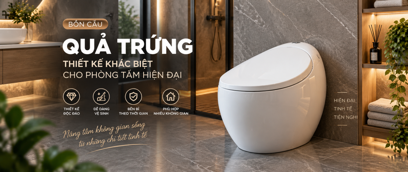 Bồn Cầu Quả Trứng Là Gì? Đặc Điểm, Ưu Nhược Điểm Và Kinh Nghiệm Chọn Mua 1 Bồn cầu trứng