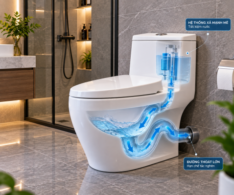 Bồn cầu bị tắc