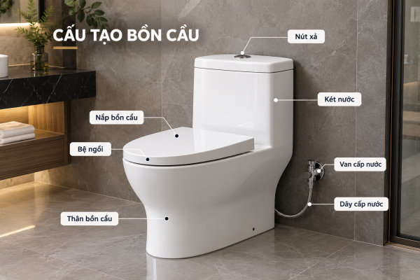 Cấu Tạo bồn cầu 